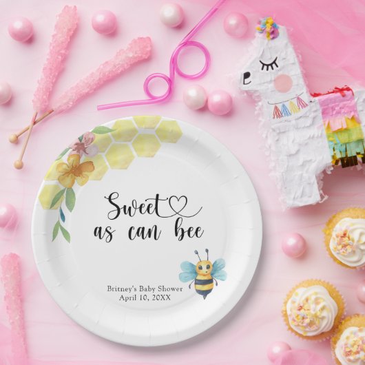 Baby Bee - süß wie Biene Pappteller (Party)