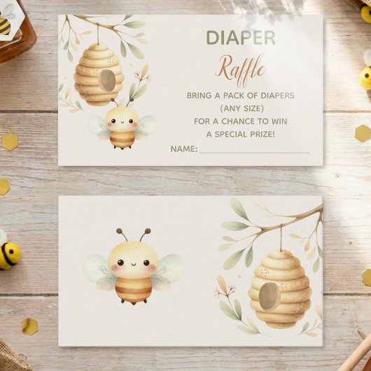 Baby Bee Windel-Raffle Er oder Sie Begleitkarte
