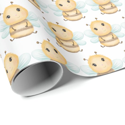 Baby Bee Wrapping Paper Geschenkpapier (Rolleneckpunkt)