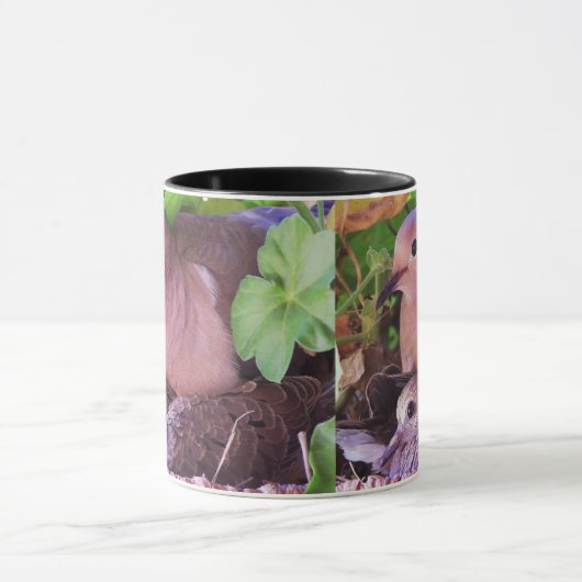 Baby-beklagentaube u. Mutter Mug Tasse (Zentrum)