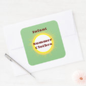 Baby-Bekleidung / Andere Organisation- und Speiche Quadratischer Aufkleber (Umschlag)