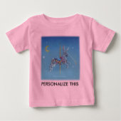 Baby Bekleidung - Kosmisches Kaninchen-Karussell Baby T-shirt (Vorderseite)
