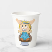 Baby bekommen Haarschnitt Funny Kids Friseur Shop Pappbecher (Vorderseite)