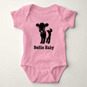 Baby Beltie Farmer Belted Galloway Kuh neu in der Strampler