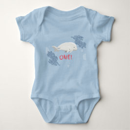 Baby Beluga Erstgeburtstag Bodysuit Baby Strampler