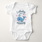 Baby Beluga I whaley Liebe my Mommy Baby Strampler (Vorderseite)