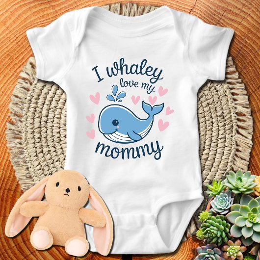 Baby Beluga I whaley Liebe my Mommy Baby Strampler