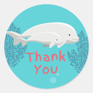 Baby Beluga Vielen Dank Sticker