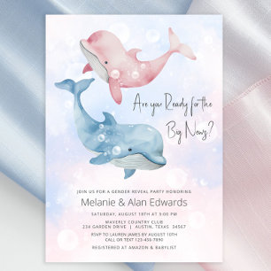 Baby Beluga Wal Geschlecht Enthüllungs Einladung