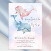 Baby Beluga Whale Gender Reveal Party Einladung