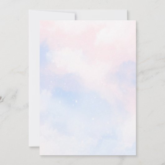 Baby Beluga Whale Gender Reveal Party Einladung (Rückseite)