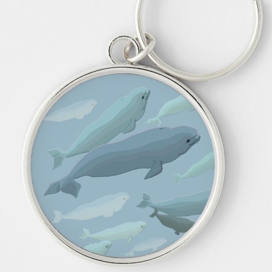 Baby Beluga Whale Keychain Whale Art Gifts Schlüsselanhänger (Vorne)