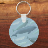 Baby Beluga Whale Schlüsselanhänger Whale Art Gesc (Vorderseite)
