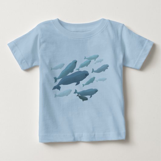Baby Beluga Whale T - Shirt Niedlich Wal Art (Vorderseite)