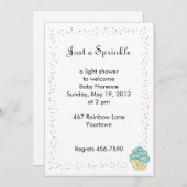 Baby besprühen Dusche einlädt mit blauem kleinem Einladung (Vorne/Hinten)