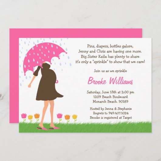 Baby besprühen Duschen-Einladung für Baby Einladung (Vorne/Hinten)