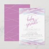 Baby besprühen Einladung - fertigen Sie, Mädchen, (Vorne/Hinten)