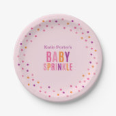 Baby besprühen rosa Mädchen-Babyparty-Platte Pappteller (Vorderseite)