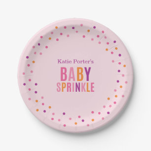 Baby besprühen rosa Mädchen-Babyparty-Platte Pappteller