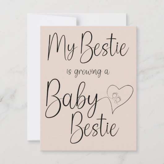 Baby Bestie Ankündigung (Vorderseite)