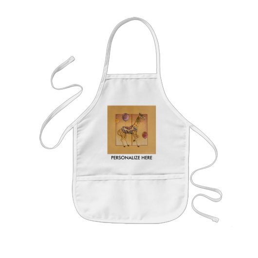 Baby Bib - Carousel Giraffe Kinderschürze (Vorne)