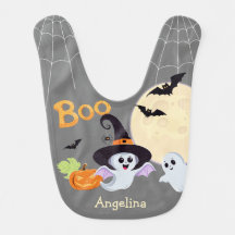Baby Bib mit niedlichen Kürbissen, Gespenst und Fl