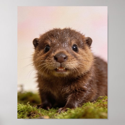 Baby-Biber-Kinderzimmer-Wandkunst-Druck Poster (Vorne)