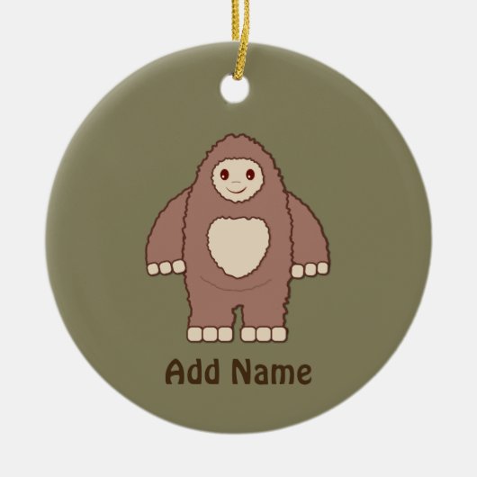 Baby Bigfoot Keramik Ornament (Vorne)