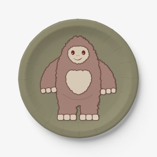 Baby Bigfoot Pappteller (Vorderseite)