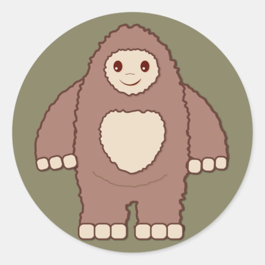 Baby Bigfoot Runder Aufkleber (Vorderseite)