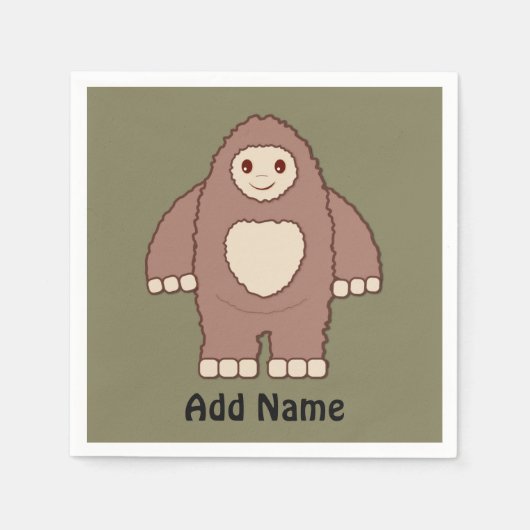 Baby Bigfoot Serviette (Vorderseite)