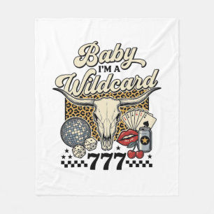 Baby bin ich ein Wildcard Vintage Western Casino-S Fleecedecke