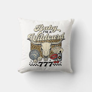 Baby bin ich ein Wildcard Vintage Western Casino-S Kissen