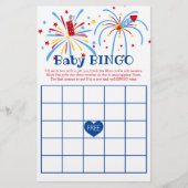 Baby Bingo 4. Juli Patriotic Baby Shower (Vorderseite)