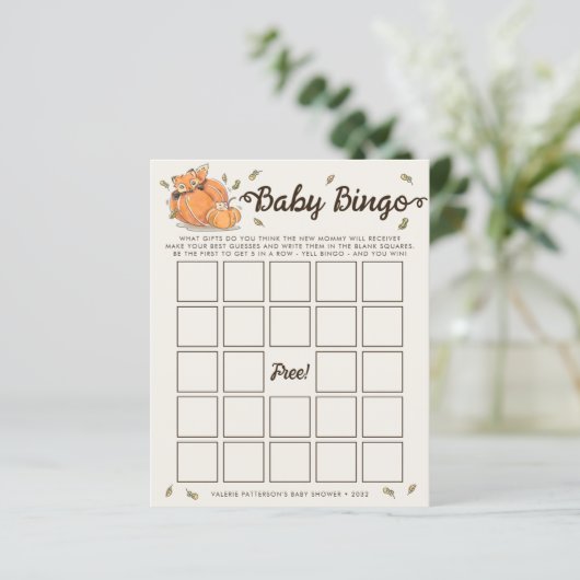 Baby Bingo Autumn Baby Showspiel (Stehend Vorderseite)