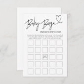 Baby Bingo Baby Duschkarte Schwarz und Weiß Begleitkarte (Vorne/Hinten)