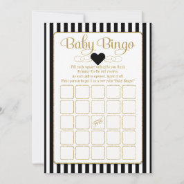 Baby Bingo Black Gold Baby Showkarten