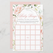 Baby Bingo Blush Floral Girl Baby Showspiele (Vorne/Hinten)