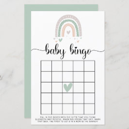 Baby Bingo Boho Rainbow Sage Showspiel