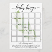 Baby Bingo Cards für Grünpflanzen Baby Shower Them (Vorderseite)