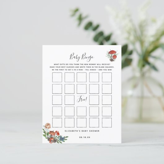 Baby Bingo | Enchanted Fairy Baby Shower Game (Stehend Vorderseite)