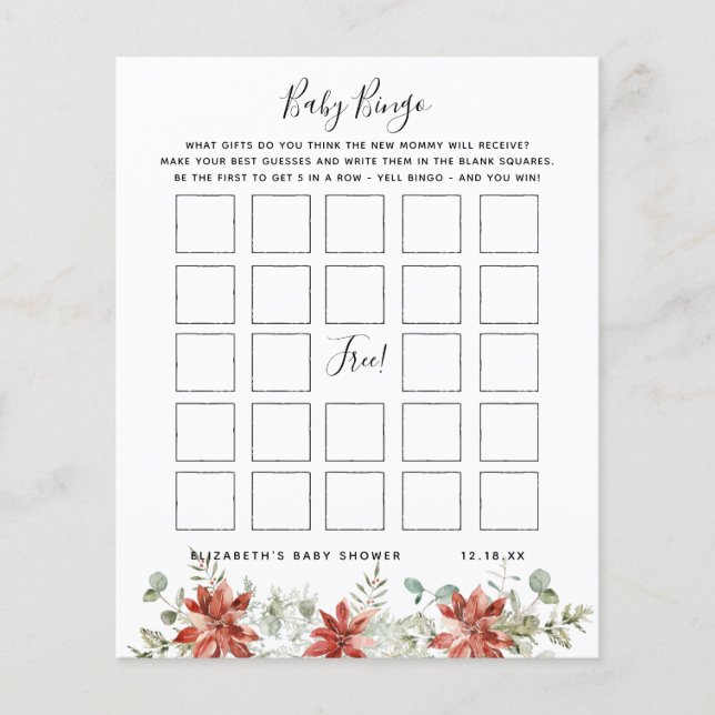 Baby Bingo | Floral Baby Shooting Game (Vorderseite)