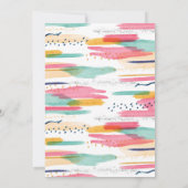 Baby Bingo Modernes Abstraktes Rosa und Blau Einladung (Rückseite)