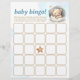Baby Bingo & Name Race Teddy Bear Baby Showspiel Flyer