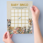 Baby Bingo & Name Race Wild Baby Showspiel Flyer (Hand)