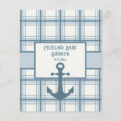 Baby Bingo Nautical Theme Boy Shower Game Flyer (Hinten)