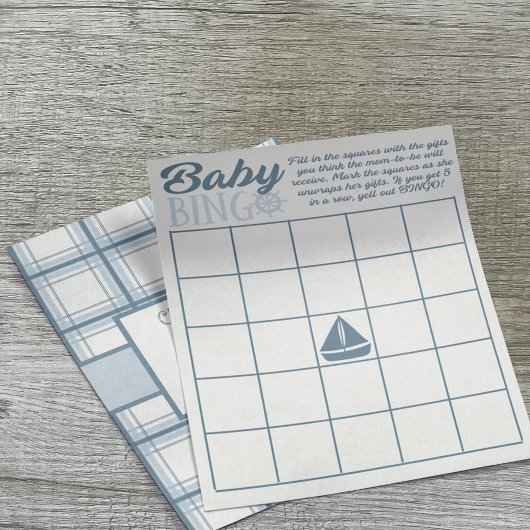 Baby Bingo Nautical Theme Boy Showspiel Flyer