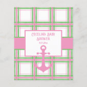 Baby Bingo Nautical Theme Girl Shower Game Flyer (Hinten)