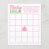 Baby Bingo Nautical Theme Girl Shower Game Flyer (Vorne)