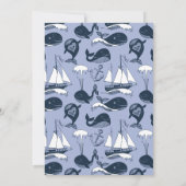 Baby Bingo | Nautical Whale Baby Boy Showspiel Einladung (Rückseite)